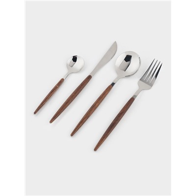 Столовые приборы Magistro «Древо», 4 предмета, нержавеющая сталь, цвет металла серебряный