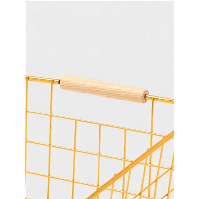 Корзина для хранения "Голден" 29,5-22-12,5 см, цвет золотой