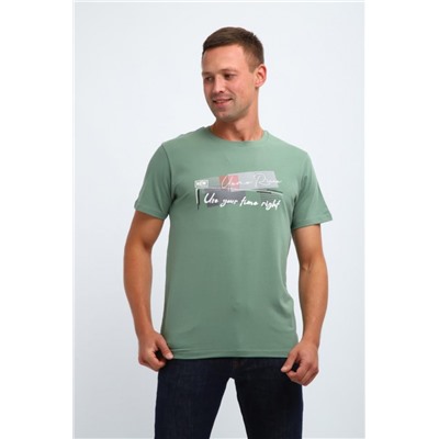 Футболка мужская 058 (Оливковый)