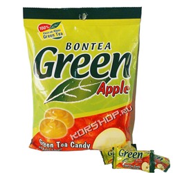 Конфеты-леденцы с зеленым чаем Яблоко Bontea, 150 г