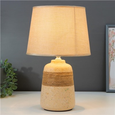 Настольная лампа с абажуром RISALUX, 16351/1, E14, 40 Вт, бежевый, 22×22×37 см