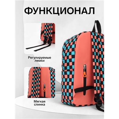 Рюкзак школьный на молнии, с карманами, размер 30×14×42 см, белый/розовый