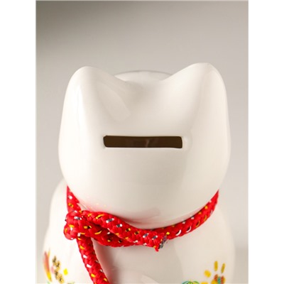 Копилка для денег «Кот Манэки-нэко с счастливый барабан», керамика, 7.8×7.5×12.5 см