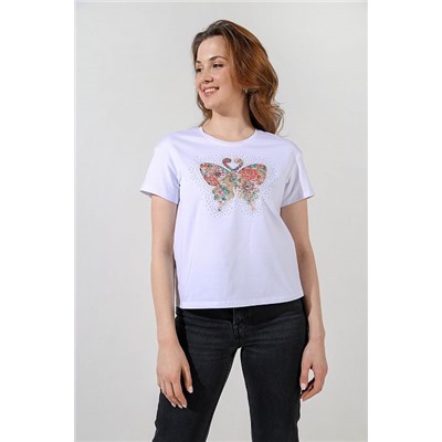 ФЖ-004 Ассорти-2 бел Футболка женская (42-52)