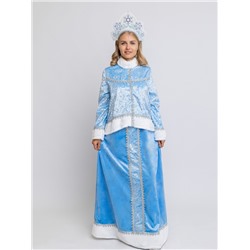 Карнавальный костюм новогодний «Снегурочка Настенька», жакет, сарафан, кокошник, размер 164-44