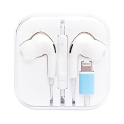 Проводные наушники с микрофоном внутриканальные APods Pro проводные Lightning(Bluetooth)  (white)