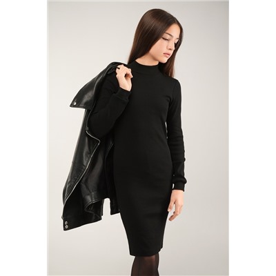 Платье-водолазка в рубчик для девочки Happyfox