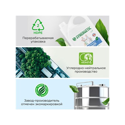 Крем-мыло Synergetic «Кокосовое молочко», антибактериальное, 3.5 л