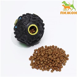 Квакающий мяч для собак, жёсткий, 7.5 см, чёрный