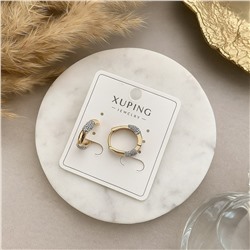 Серьги коллекция "Xuping" покрытие позолота, вставка: фианиты, арт.004.037