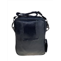 Сумка мужская из натуральной кожи, цвет черный