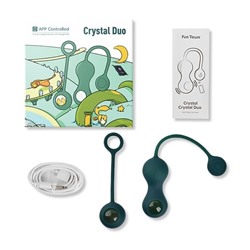 Изумрудные вагинальные шарики Magic Motion Crystal Duo Smart Kegel Vibrator with Weight Set