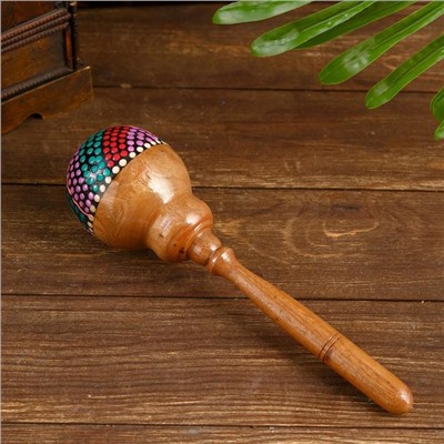 Сувенирный музыкальный инструмент «Маракас разноцветный», 27×7×7 см ± 1 см