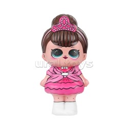 Игрушка - антистресс "Сквиш малыш" девочка в розовом платье, флоупак, Супер Жим