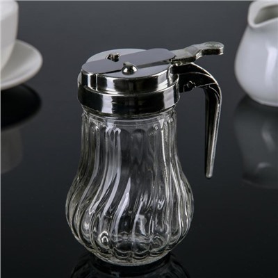 Сахарница «Волна», 150 мл, 7×9×11 см, с дозатором, стекло