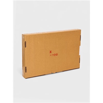 Плетёная корзина для белья с крышкой «Лён», 45 л, 43×20×60 см, графит