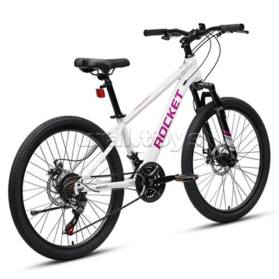 Велосипед 24" Rocket MP-400, цвет белый/лиловый, размер 13"