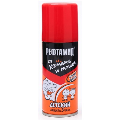 Аэрозоль Репеллент «Рефтамид» Baby, от комаров, с ароматом ванили, детский, 100 мл
