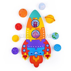 Пазл-вкладыш "Космическая ракета"