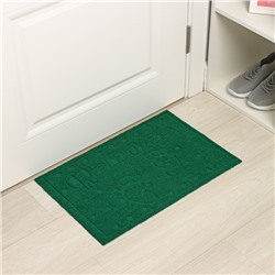 Коврик придверный Доляна «Следочки», влаговпитывающий, без окантовки, 38×58 см, цвет МИКС