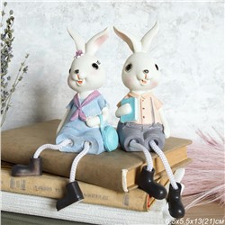 Фигурка Кролик висячие ножки 2 штуки набор / 9783 /уп 60/