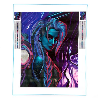 Алмазная мозаика с частичным заполнением на холсте «Темная ночь», 30×40 см