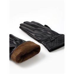 Перчатки женские, безразмерные, с меховым утеплителем, чёрные