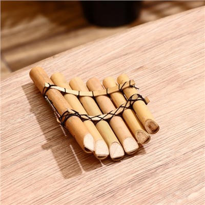 Сувенирный музыкальный инструмент «Флейта Пана», 2×15×9 см, МИКС