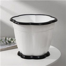 Горшок с поддоном «Восторг», 3 л, цвет белый