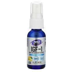 Now Foods, IGF-1, Deer Antler Velvet Extract, Lemon Flavor, 1 fl oz (30 ml)