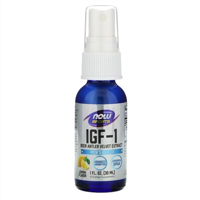 Now Foods, IGF-1, Deer Antler Velvet Extract, Lemon Flavor, 1 fl oz (30 ml)