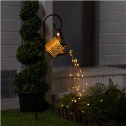 Садовый светильник на солнечной батарее «Лейка», 21.5×16×10.5 см, 37 LED, свечение тёплое белое