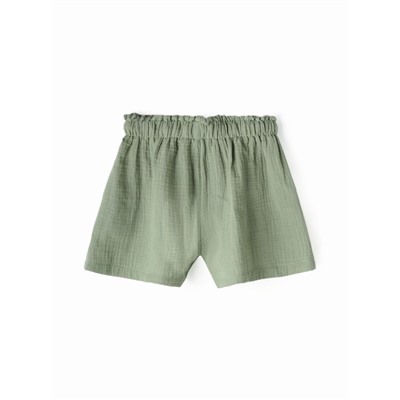 Шорты из муслина для девочек KAFTAN, рост 152 см, зелёные