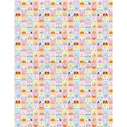 Упаковочная бумага "Bithday friends", глянц. 70*100см, 80г/м2