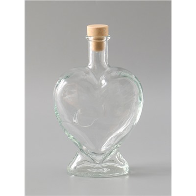 УЦЕНКА Ваза-бутылка декоративная "Сердце 2" 12.5×6.5×19 см, объём 500 мл