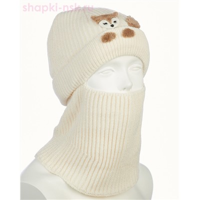01-30-H Балаклава-шлем для девочки флис (50-52)