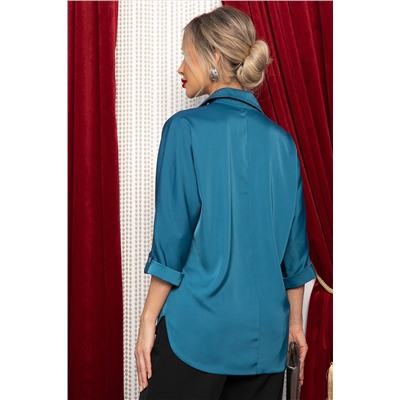 Блуза Шахерезада (бирюзовая) Б14676-18М