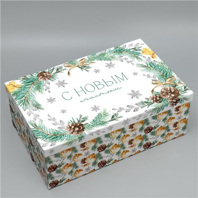 Набор новогодних подарочных коробок 15 в 1 «Чудеса случаются!», 12×6.5×4 см - 46.5×30×17.5 см