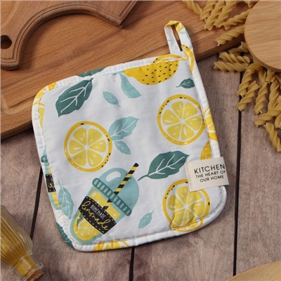 Прихватка Этель «Лимонад» 19×19 см, хлопок, сатин, 110 г/м²