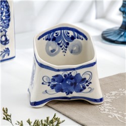 Подставка для губки кухонной, 6×9 см, гжель, фарфор