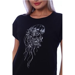 Футболка женская ФЖ059 (Черный)