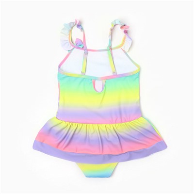 Купальник слитный для девочек, цвет салатовый, рост 116-122 см