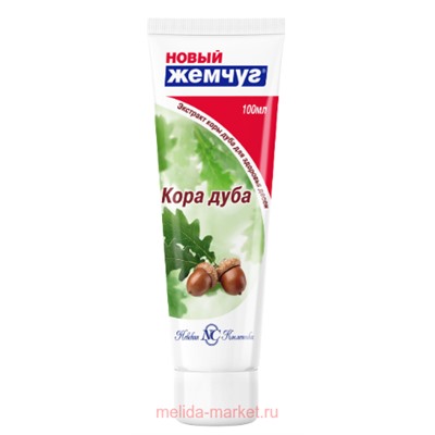 Новый Жемчуг Зубная Паста Жемчуг Кора дуба 100мл 17439
