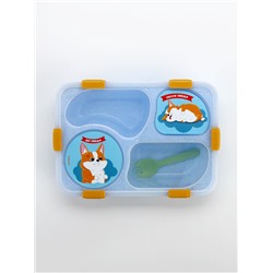 Ланч - бокс с 4 секциями «Корги», 23×17×5.5 см