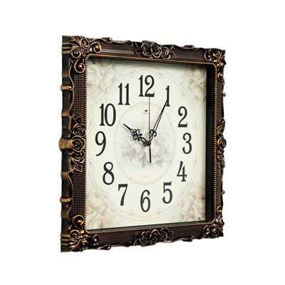 Часы настенные интерьерные «Барака», бесшумные, плавный ход, 38×38 см, бронзовые