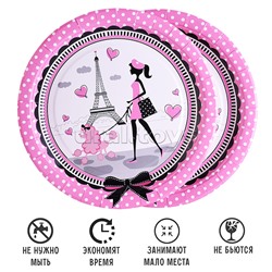 Набор посуды одноразовой "Париж" тарелки (10 шт)