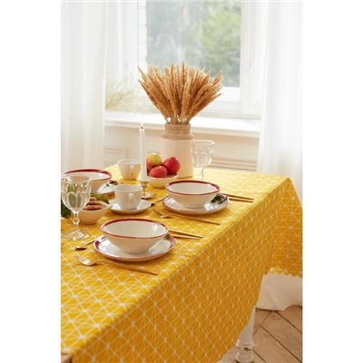 Скатерть «Доляна. Паутина», 145×200±3 см,100% п/э, рогожка 130 г/м