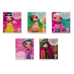 Тетрадь  12л линия "Bubble Girl" УФ-лак 64827 ErichKrause