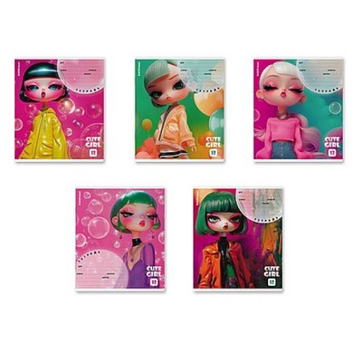 Тетрадь  12л линия "Bubble Girl" УФ-лак 64827 ErichKrause
