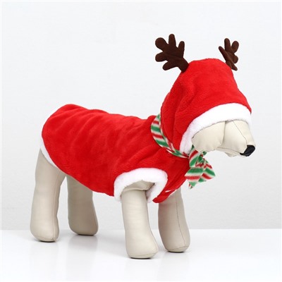 УЦЕНКА Костюм для животных «Новогодний с рожками», размер 2XL (ДС 45, ОГ 55 см)